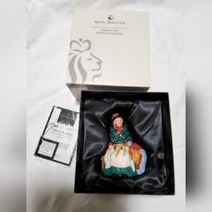 Royal Doulton Miniature Street Vendor Figurine - Green and Red